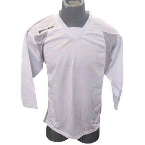 Bauer Team Youth White 3/4 Sleeve Pullover Hockey Jersey - Size XL